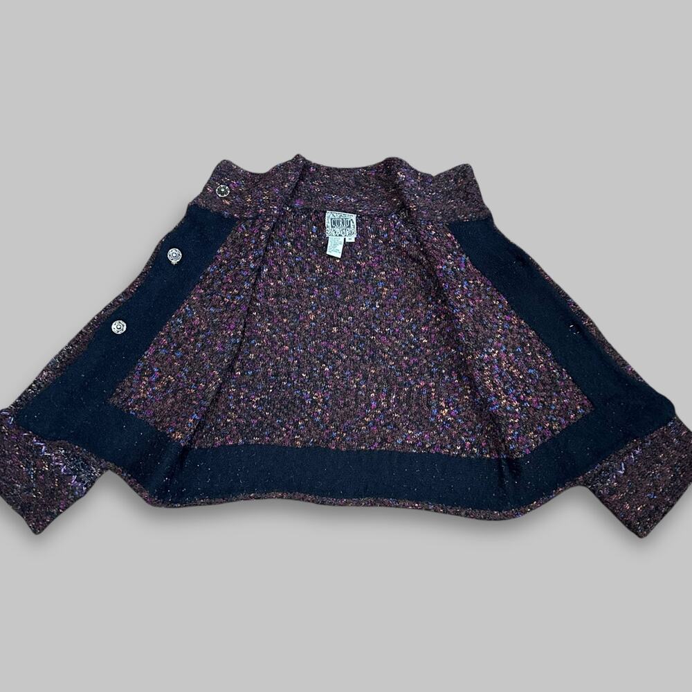 Vintage Curio Multicolor Tweed Knit Jacket – Women’s Size M - Picture 4 of 6